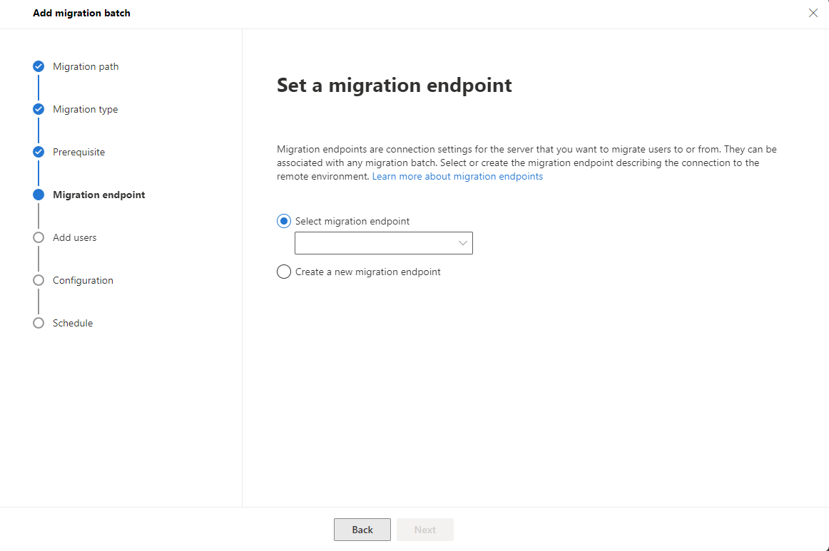 Set a Migration EndPoint – Gsuite to Office 365 Migration